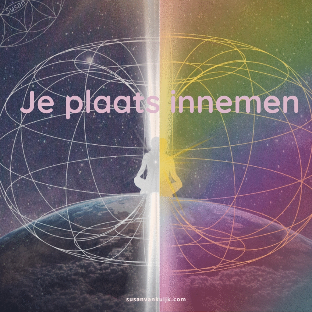 je plaats innemen als menselijk kanaal tussen hemel en aarde